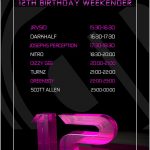 Different Drumz 12th Birthday Weekender Saturday 4th July Broadcast Times