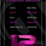 Different Drumz 12th Birthday Timetable - Friday