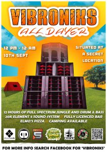 Vibroniks - All Dayer Event Flyer