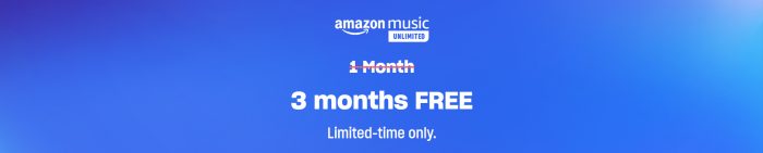 3 Months Free Amazon Music