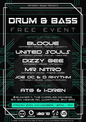 Different Drumz Presents: The Return - Free Drum & Bass @ Bunker 11 (21,11,25)