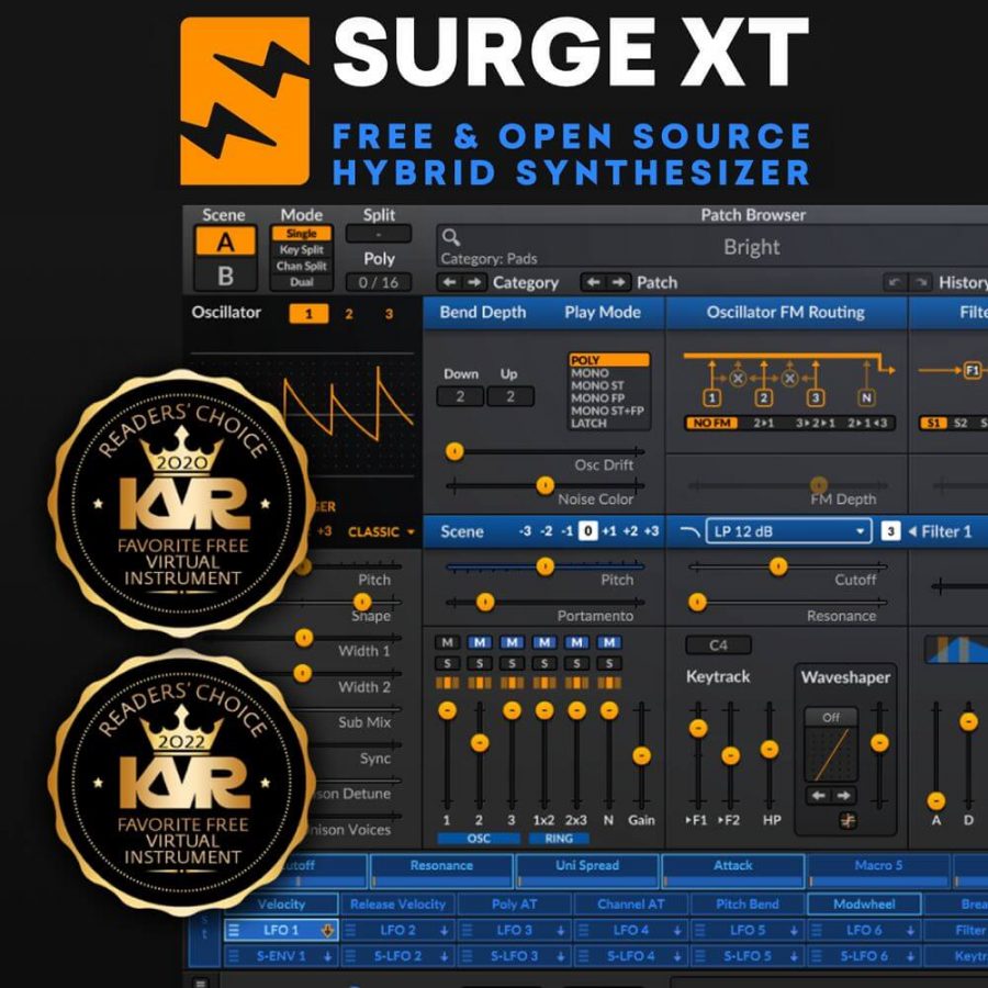 Surge XT - Hybrid Synthesizer | Free VST Plugin